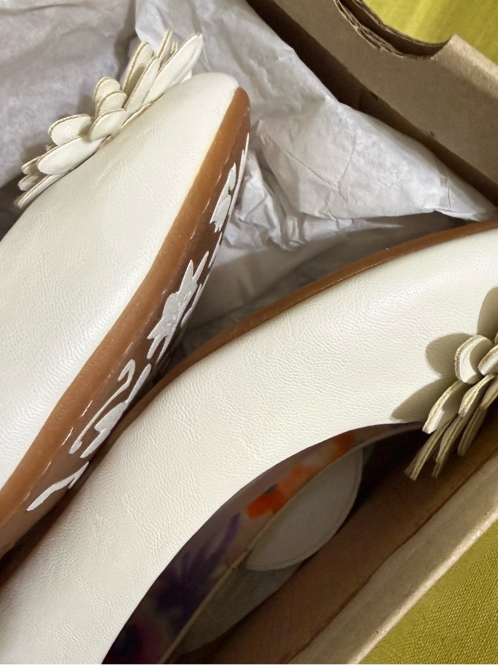 b.o.c. Cream Floral Applique Ballet Flats - Picture 15 of 16